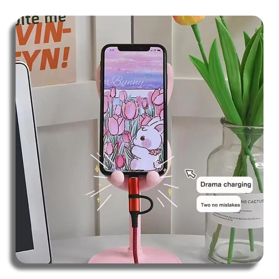 ✨Cute✨ Adjustable Bunny Rabbit Phone Ipad Tablet Holder Stand