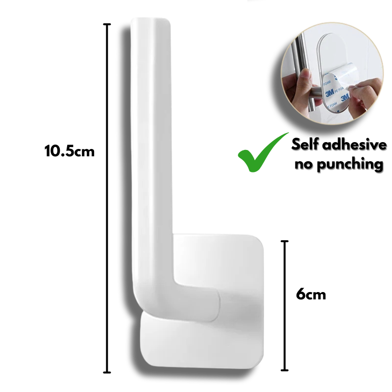 Stainless Steel Paper Towel Holder Hanging Roll Paper Rack Toilet Paper Holder Plastic Film Storage Rack Wall-Mounted Towel Bar