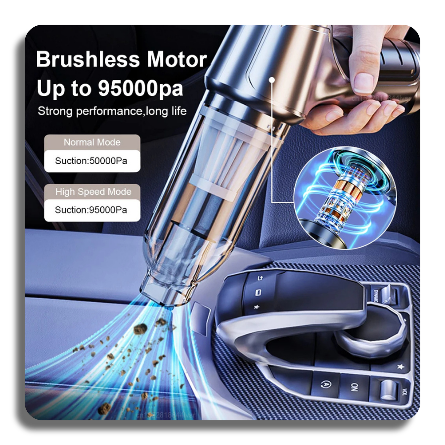 Car Vacuum Cleaner Powerful Wireless Car Vacuum Cleaner 95000PA Strong Suction Handheld Wireless Vehicle Vacuum Cleaner for Car
