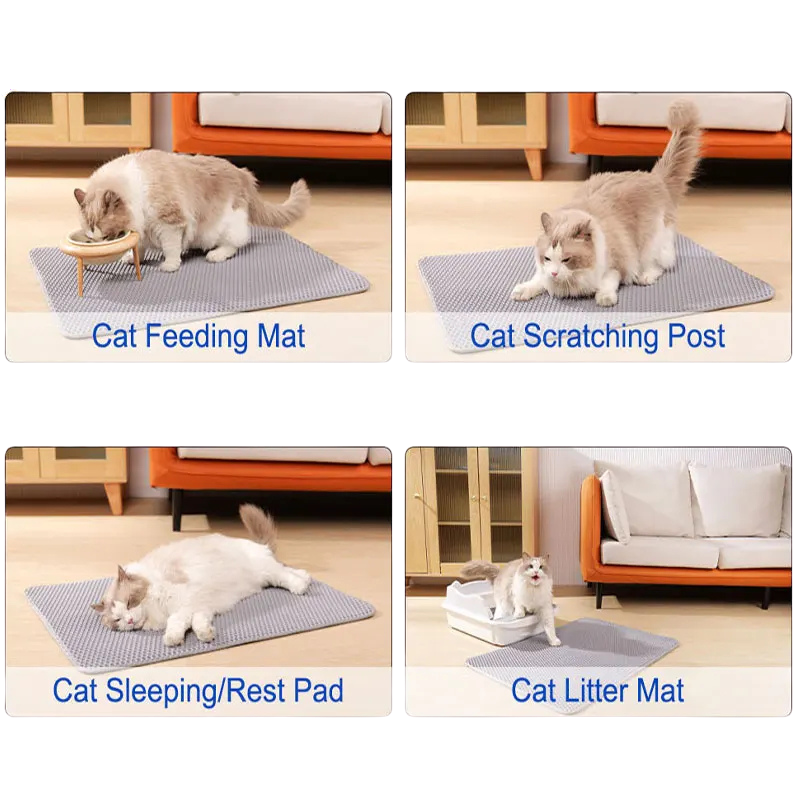 🔥Pet LitterBox Trapping Litter Waterproof Double Layer Mat & Door Mat