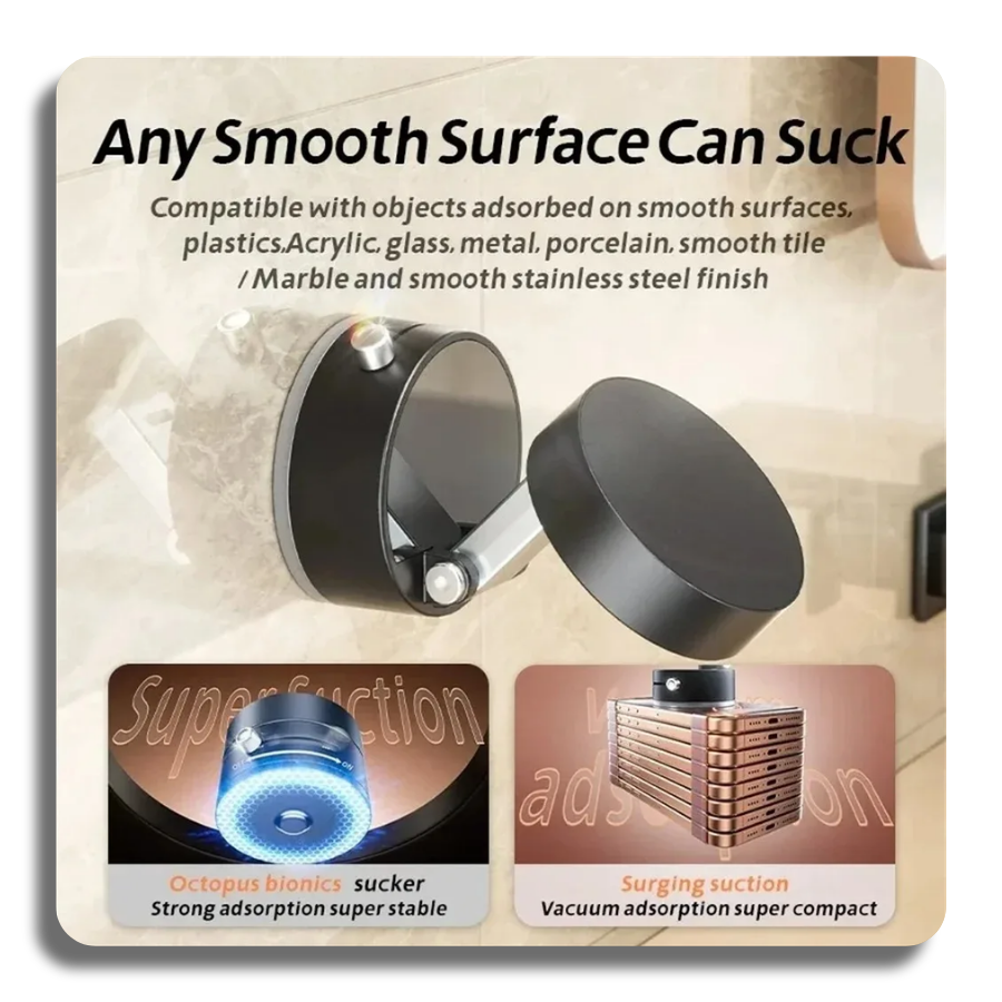 🔥Ultra Magnetic Phone Holder Foldable 360 Degree Rotation Vacuum Suction Cup Stand