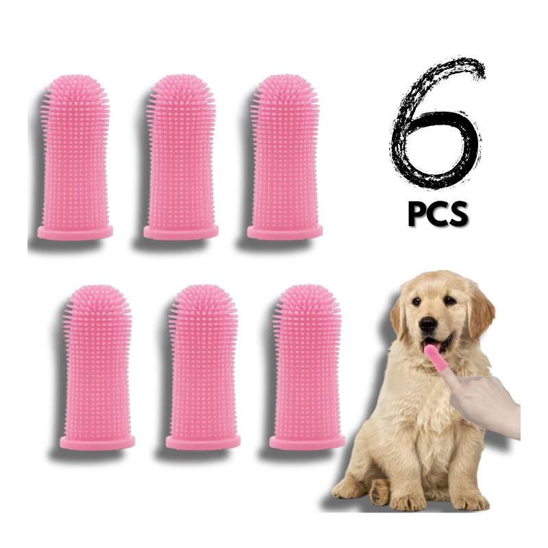 ✨Magical✨Finger Toothbrush 6Pcs Dog&Cat360º Silicone
