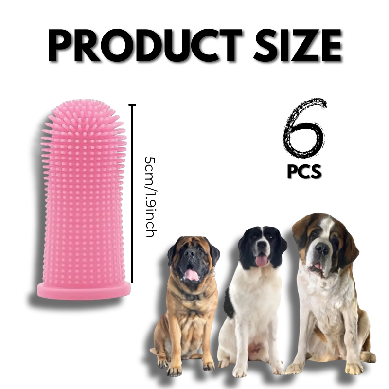 ✨Magical✨Finger Toothbrush 6Pcs Dog&Cat360º Silicone