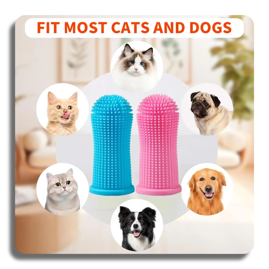 ✨Magical✨Finger Toothbrush 6Pcs Dog&Cat360º Silicone