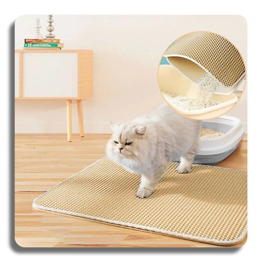🔥Pet LitterBox Trapping Litter Waterproof Double Layer Mat & Door Mat