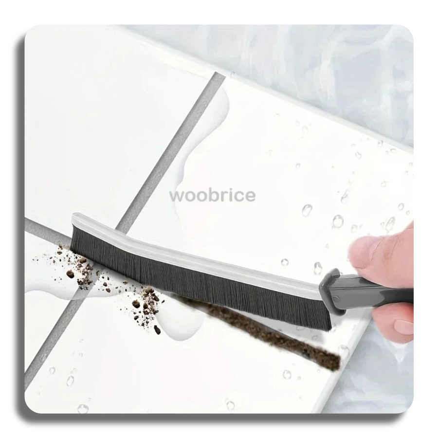 ✨Window Tile Gap Brush Shelf Door Thin Slim Toilet Cleaning Brush Kitchen Bathroom