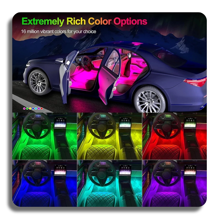 🔥Car Interior Ambient LightNeon LED APP Control  High Quality