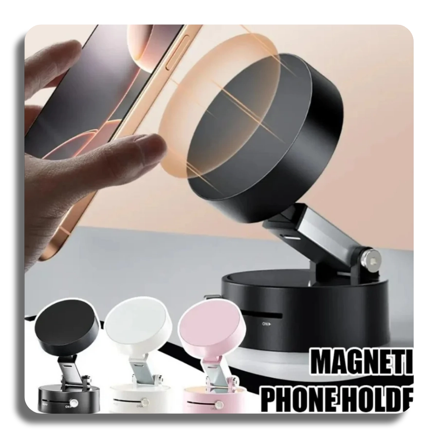 🔥Ultra Magnetic Phone Holder Foldable 360 Degree Rotation Vacuum Suction Cup Stand