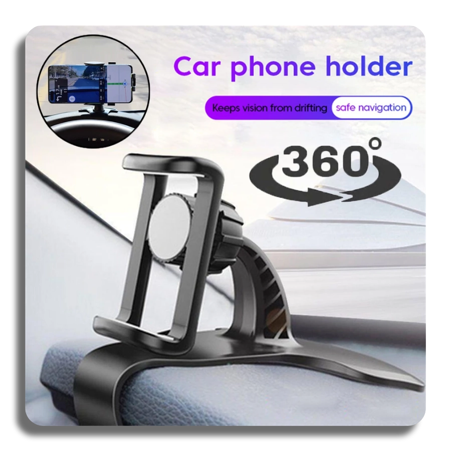 ✨Car Phone Holder  360° Rotatable Auto Grip Mount Dashboard Stand for Mobile Phone Fixed Bracket