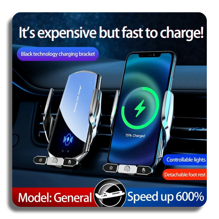 ✔️Car Wireless Charger Magnetic Fast Charging Station Air Vent Sucker Stand Phone Holder