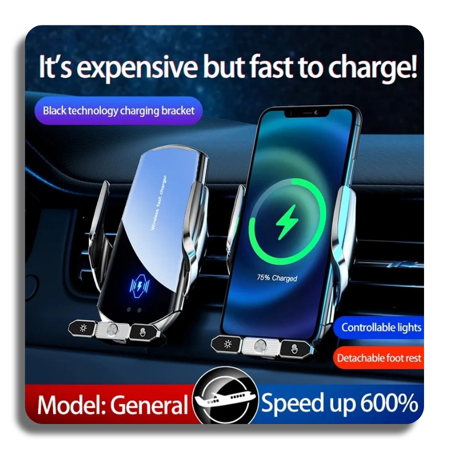 ✔️Car Wireless Charger Magnetic Fast Charging Station Air Vent Sucker Stand Phone Holder