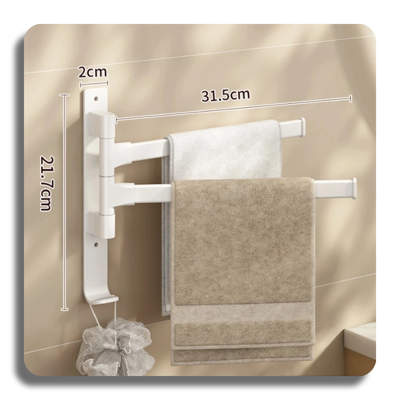 ⭐High Quality⭐ Aluminum Towel Rack Rotatable 2/3/4/5-Bar Wall Mounted