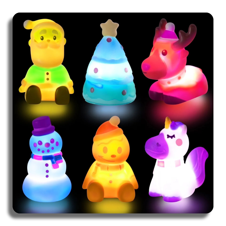 🎁6 Pcs🎁 🎄Smart amazing Christmas Light up Bath Toys for Kids🎄