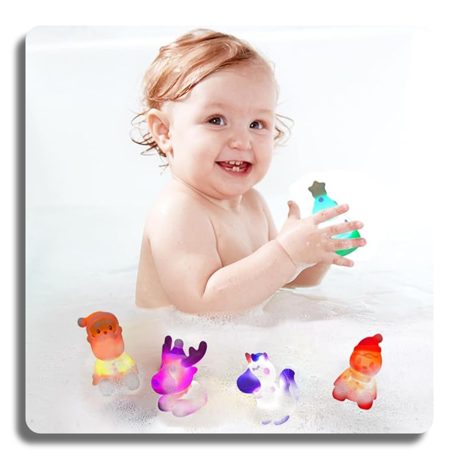 🎁6 Pcs🎁 🎄Smart amazing Christmas Light up Bath Toys for Kids🎄