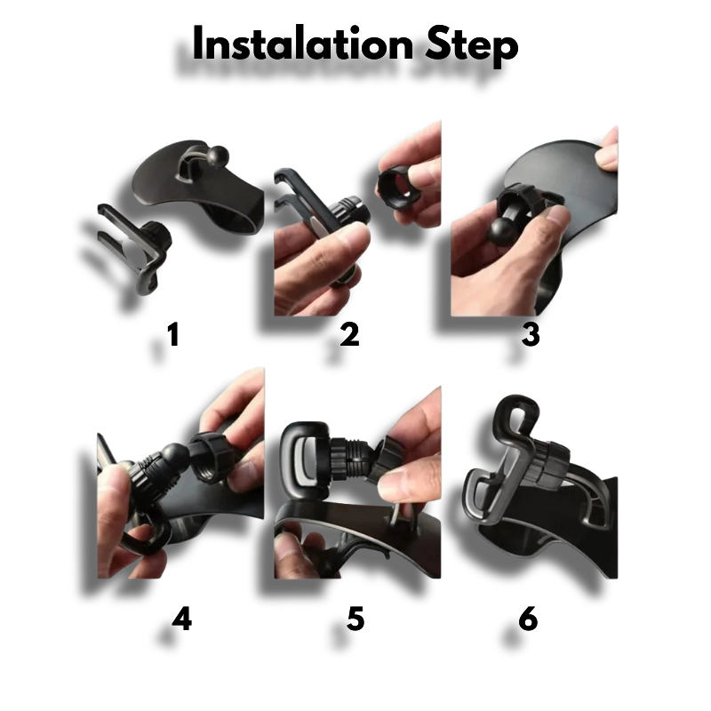 ✨Car Phone Holder  360° Rotatable Auto Grip Mount Dashboard Stand for Mobile Phone Fixed Bracket