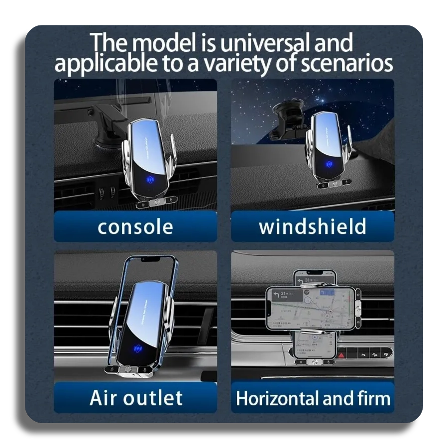 ✔️Car Wireless Charger Magnetic Fast Charging Station Air Vent Sucker Stand Phone Holder