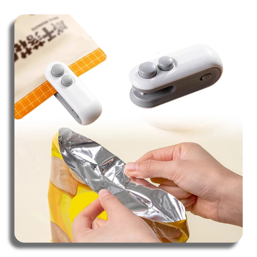 ✨Magical✨ 2 in 1Cutter Mini Handheld Bag Sealer Heat Vacuum Food Storage Snacks Freshness