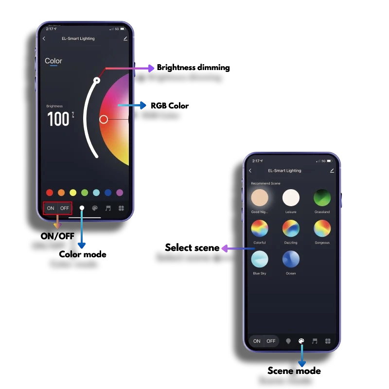 🔥Car Interior Ambient LightNeon LED APP Control  High Quality