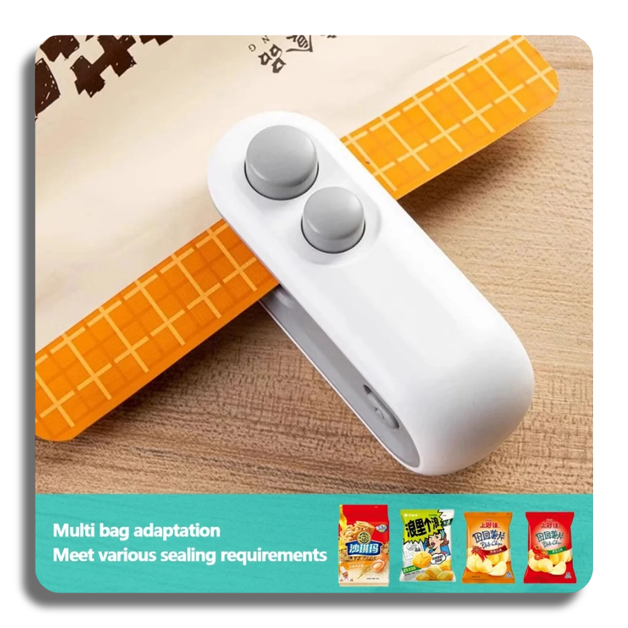 ✨Magical✨ 2 in 1Cutter Mini Handheld Bag Sealer Heat Vacuum Food Storage Snacks Freshness