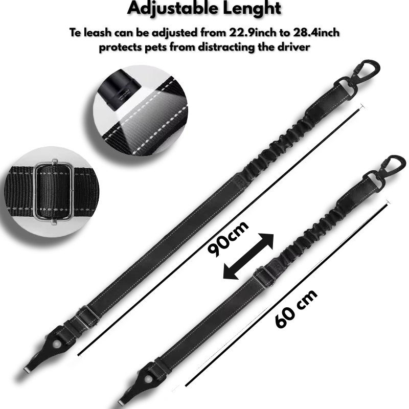 ✨Adjustable Pet Dog Car Seat Belt Safety  Reflective Nylon Rope