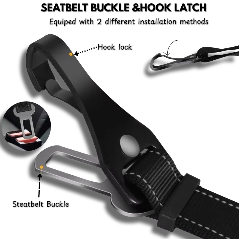 ✨Adjustable Pet Dog Car Seat Belt Safety  Reflective Nylon Rope