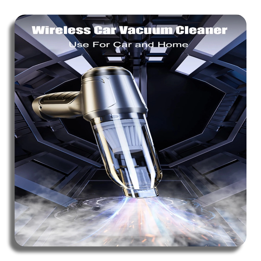 Ultra-powerful 95,000Pa wireless car vacuum cleaner with a high-speed brushless motor, suitable for both home and automotive deep cleaning.