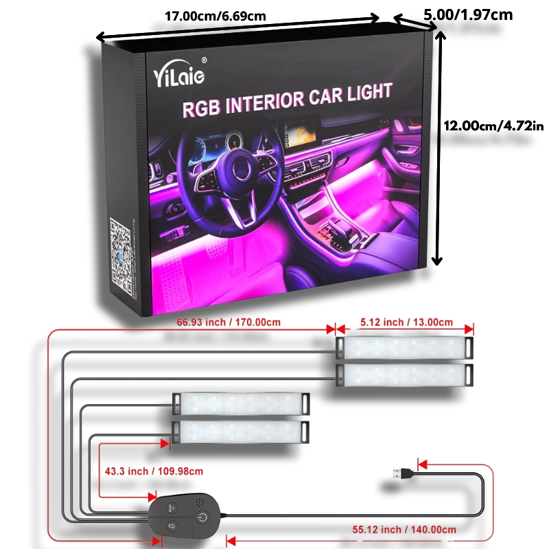 GREAT DEALS™ | Smart App-Controlled Car Ambient Lighting