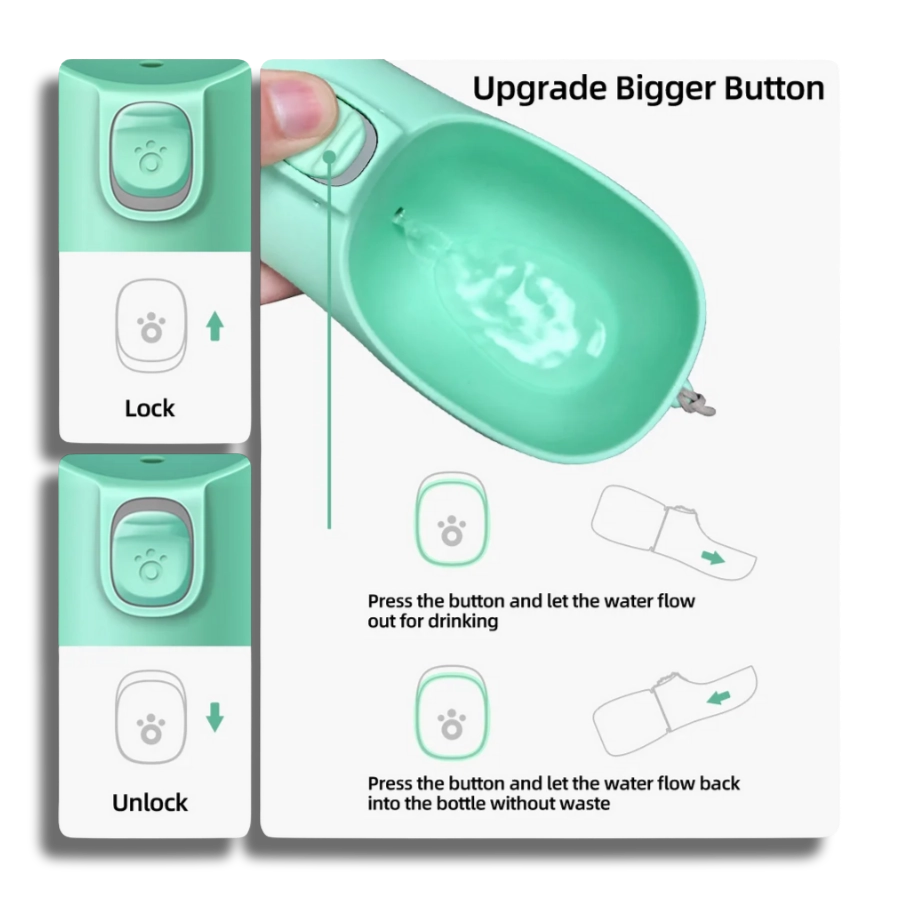 ✔️Portable Dog Cat Water Bottle  Small Large Bowl Outdoor Walking Travel