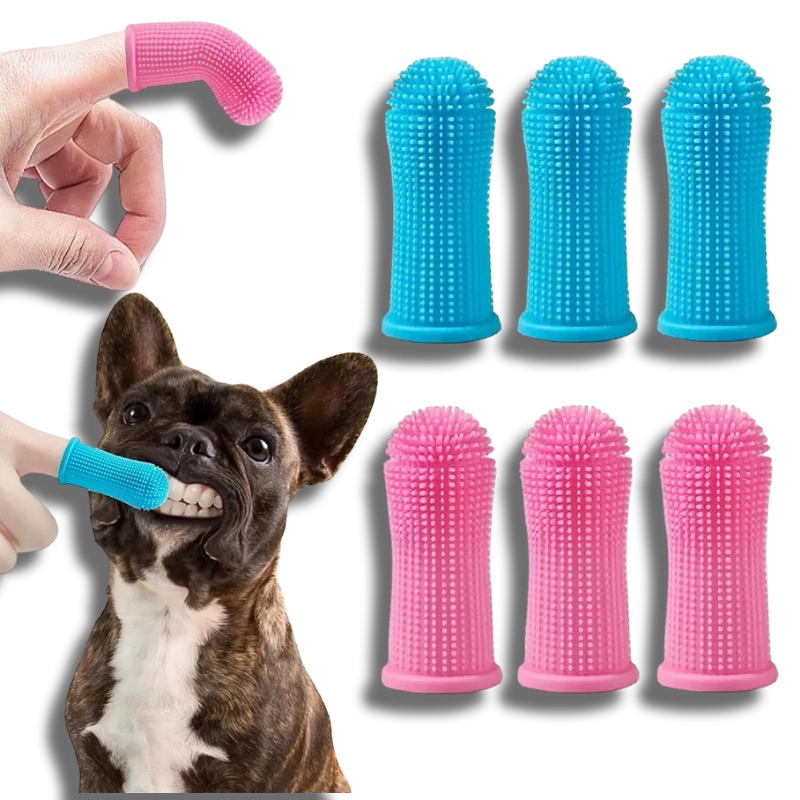 GREAT DEALS™ | 360º Silicone Pet Finger Toothbrush (6-Pack)