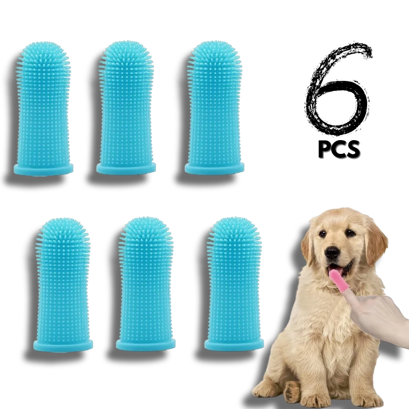 ✨Magical✨Finger Toothbrush 6Pcs Dog&Cat360º Silicone
