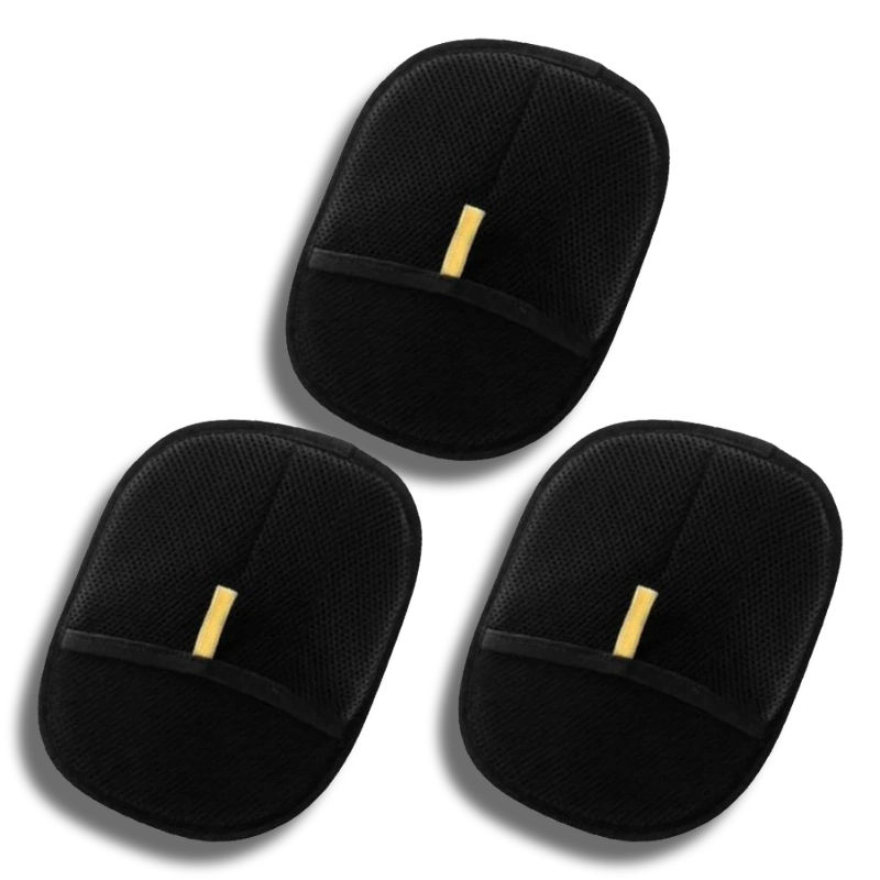 A value bundle of 3 bidirectional pet hair remover mitts, perfect for keeping one in the car, living room, and bedroom for quick fur cleanup.