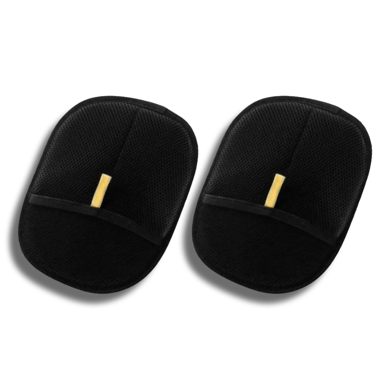 A set of 2 bidirectional pet hair remover mitts for faster, two-handed cleaning of clothes and sofas.